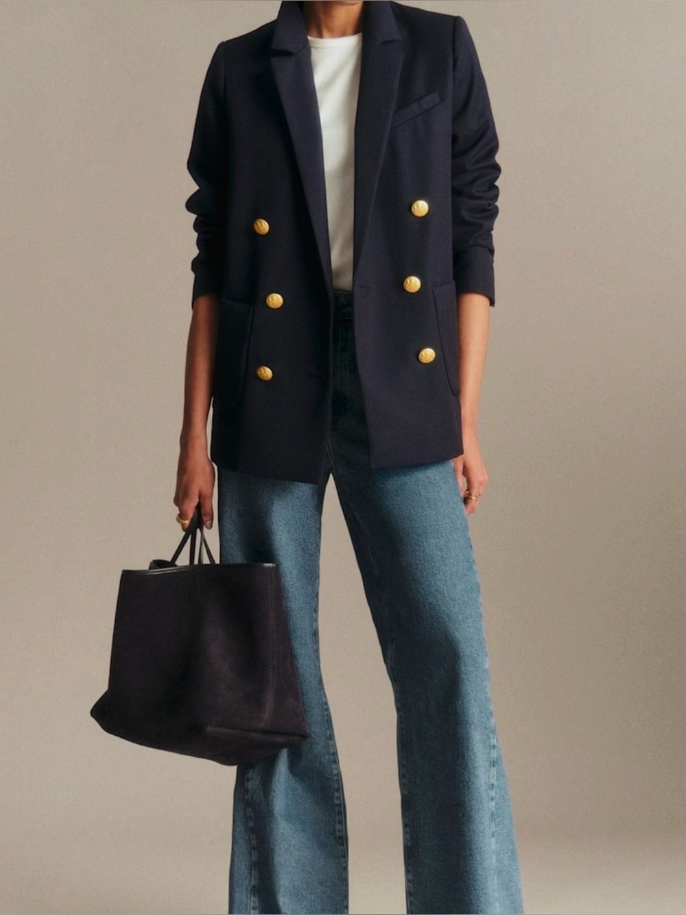 Sezane Michele Jacket Navy - Size 12